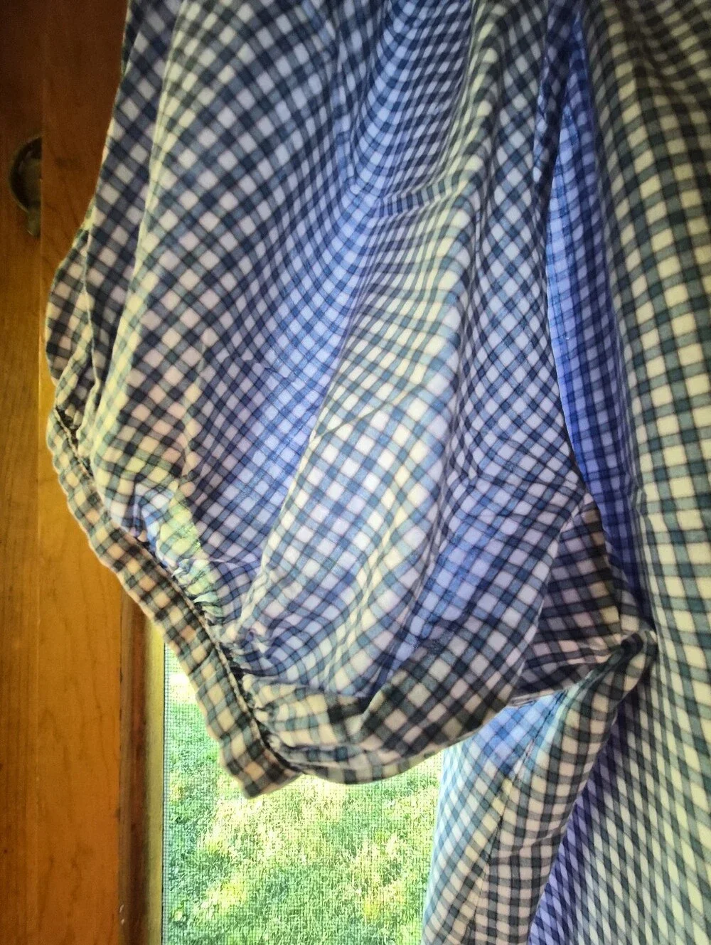 Doen June Top in Blue Gingham Cotton XXL (Retail $188)